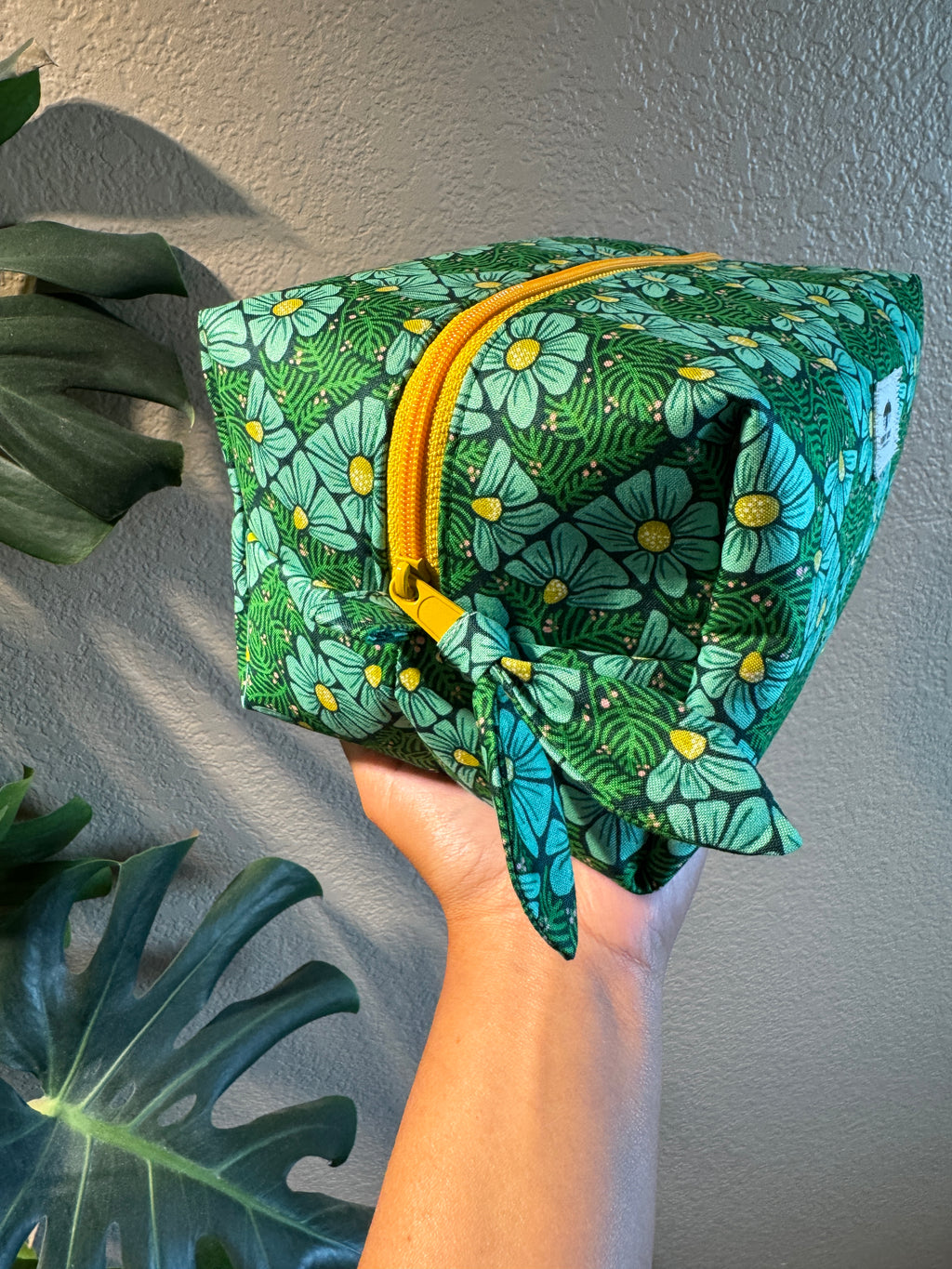 Pressed Flowers Boxy Makeup Bag