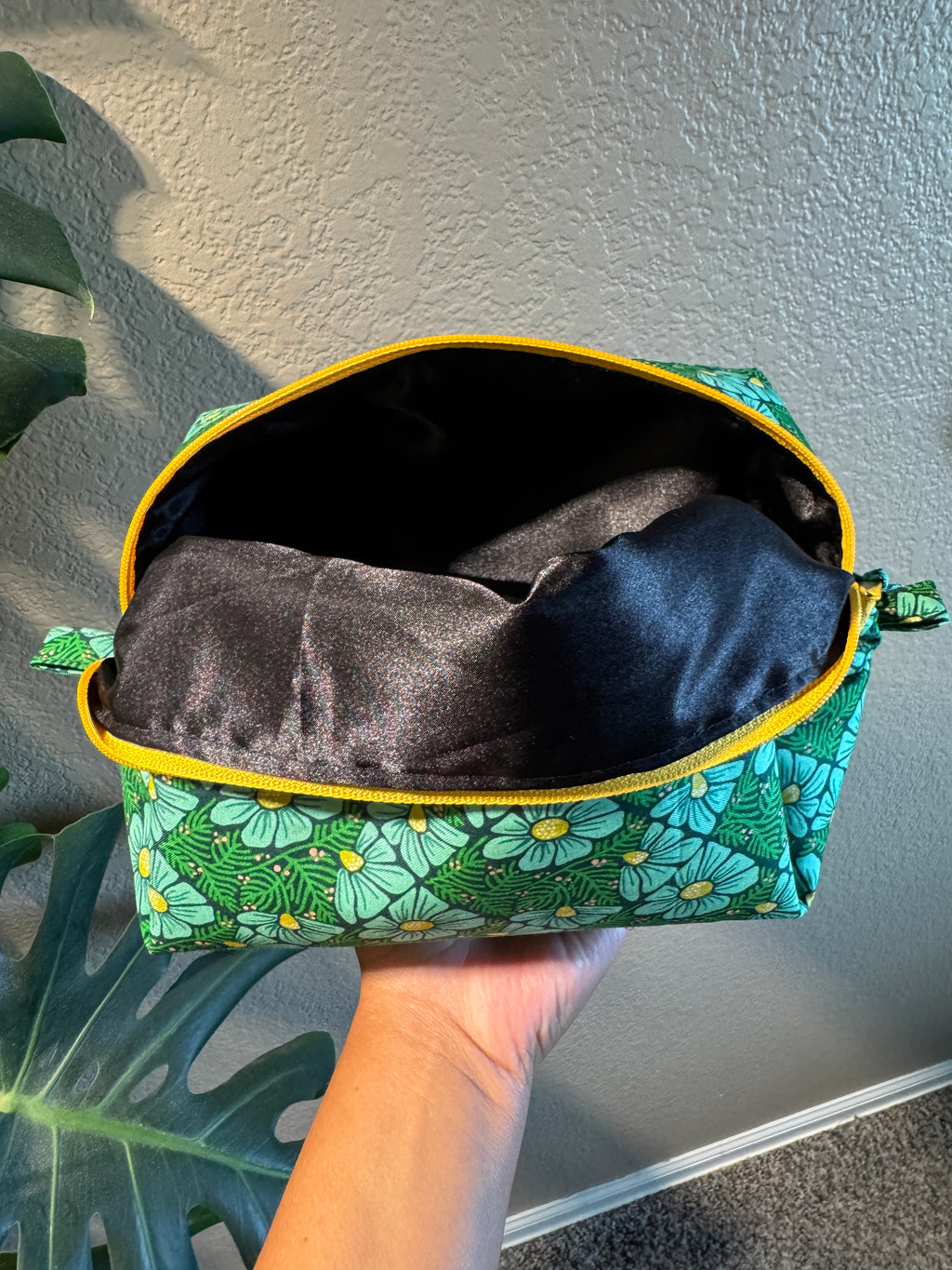 Pressed Flowers Boxy Makeup Bag